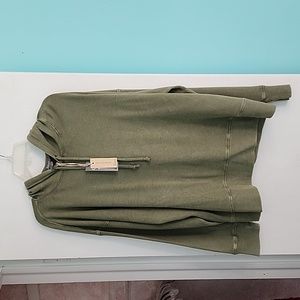 Ladies 1X Natural Reflections Acid washed Green Hooded sweatshirt